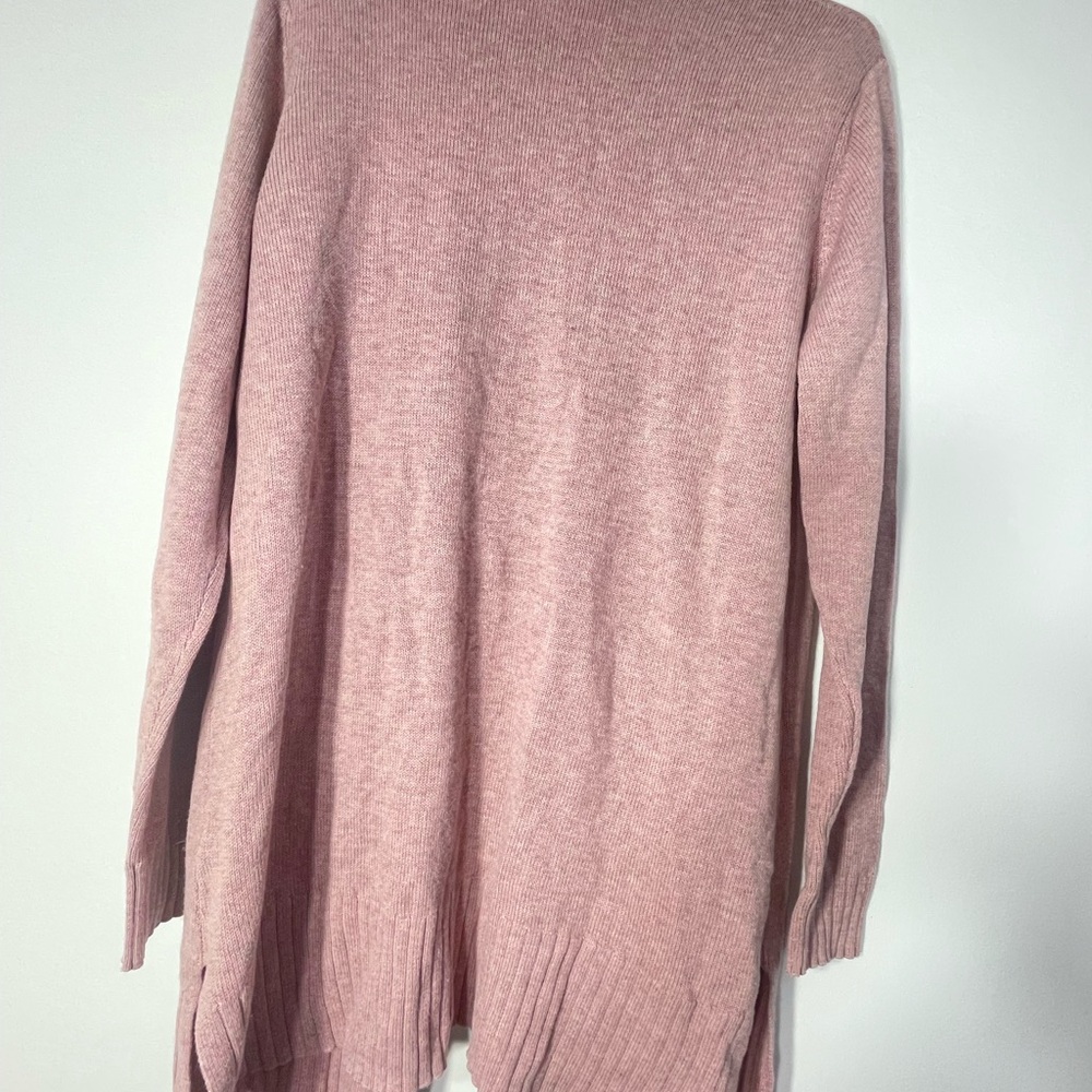 Old Navy Pink Cardigan Sweater Lightweight Knit - Picture 2 of 7